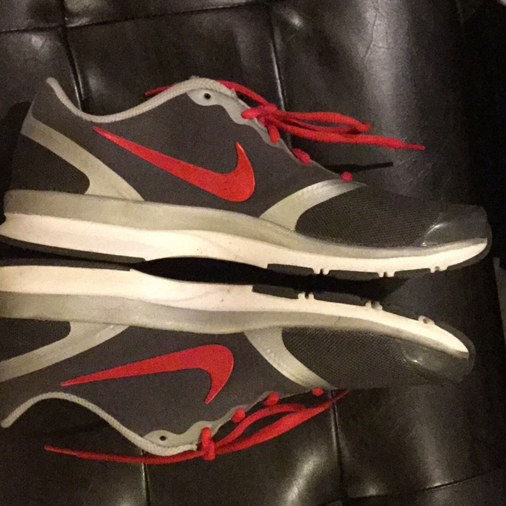 Gray & Red Nike Shoes - Picture 2 of 4